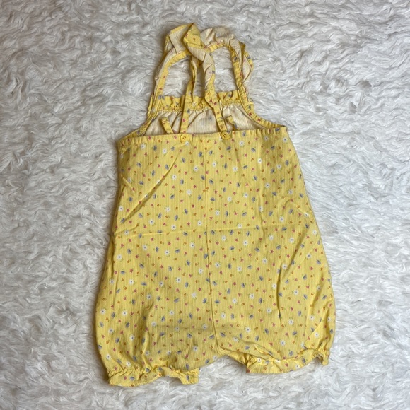 Carter’s Yellow Floral 12-18 Months Overalls - Picture 3 of 8